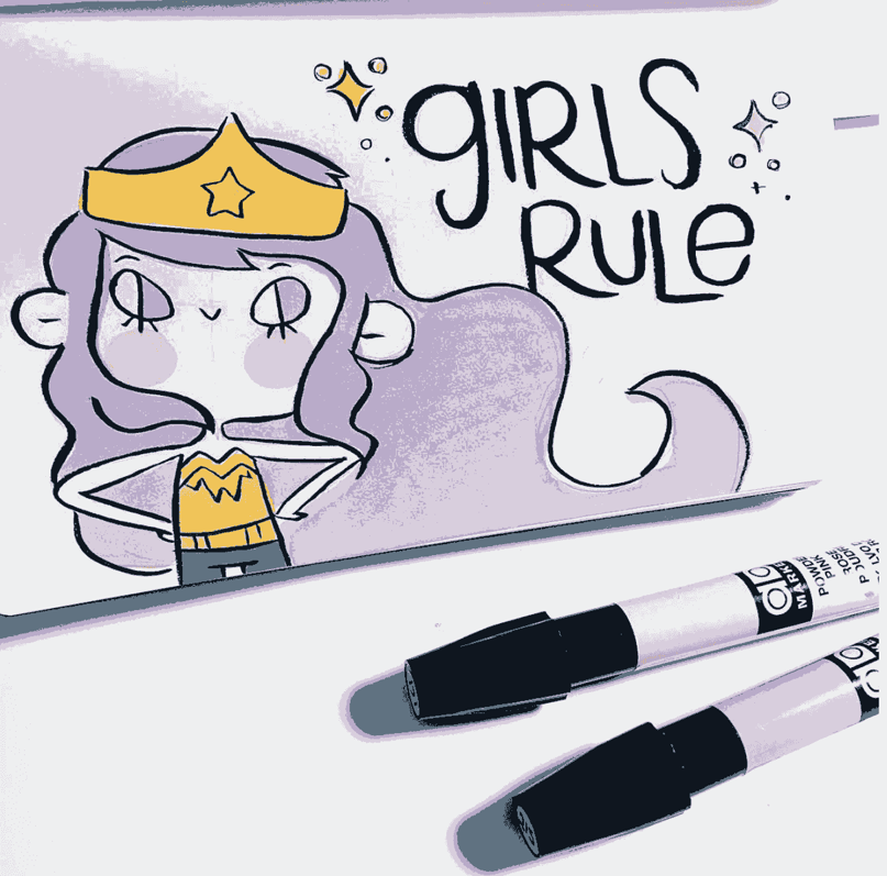 Vania Bachur aka Suupergirl, exitosa ilustradora egresada de UNITEC