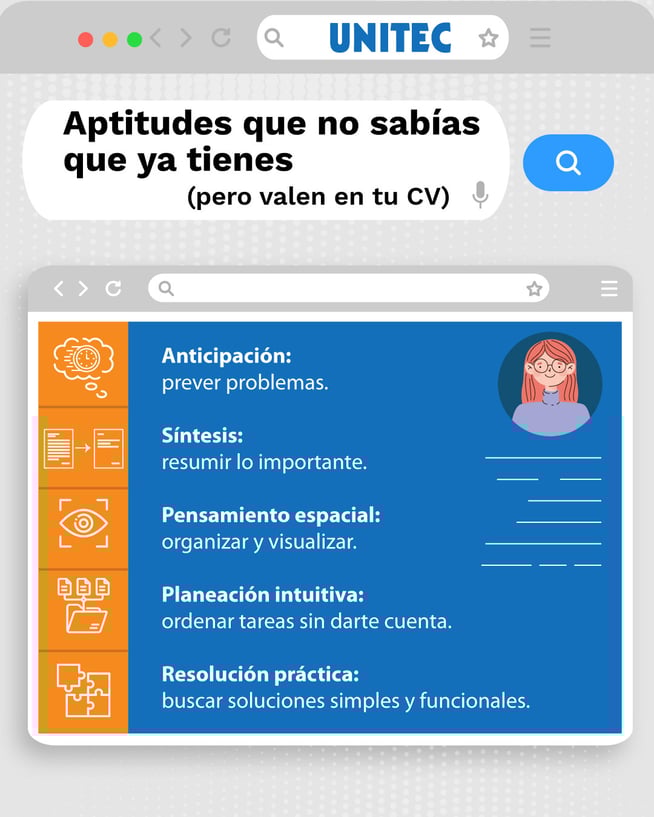 Infografía: Aptitudes que no sabías, pero ya tienes y usas en tu vida diaria