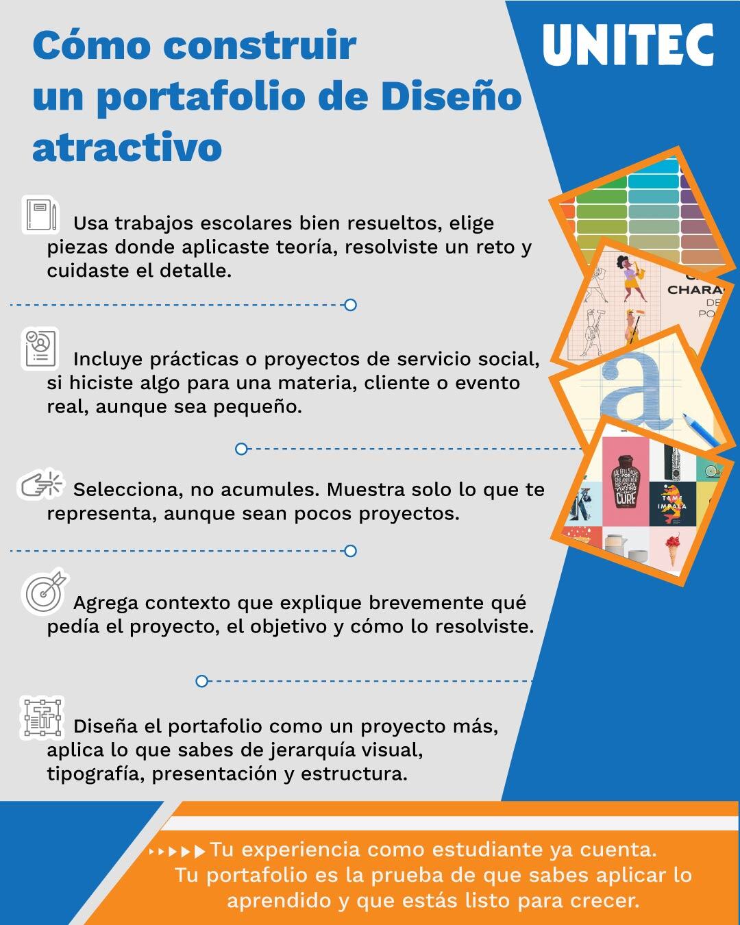 infogrfía sobre cómo hacer un portafolio de diseño atractivo