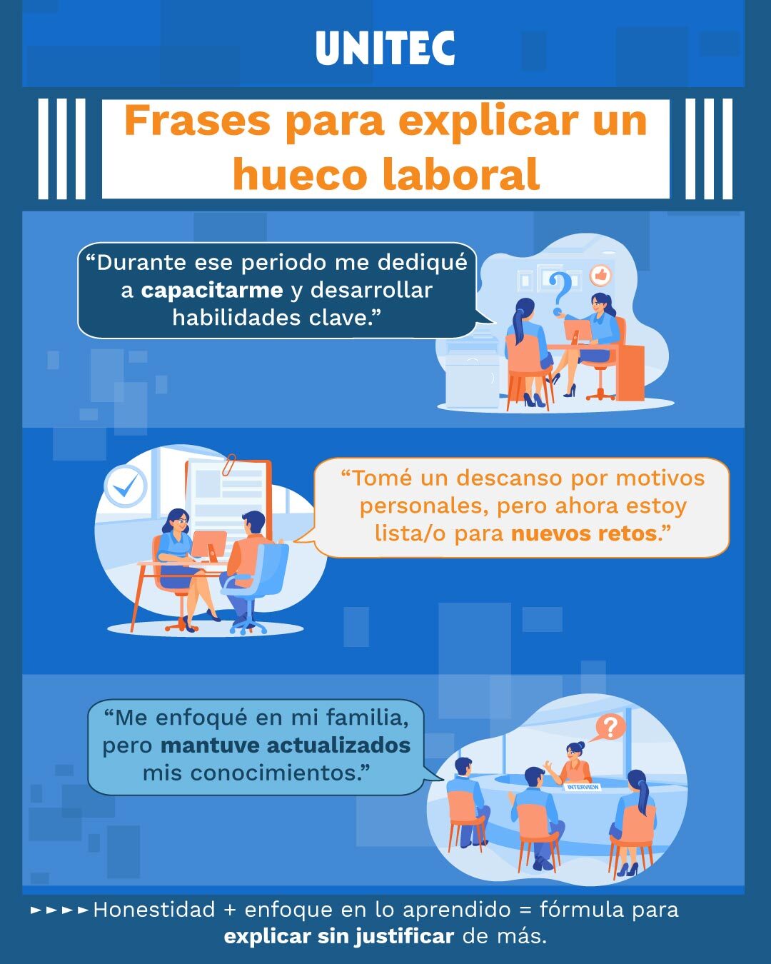 Frases para explicar un hueco laboral en tu CV
