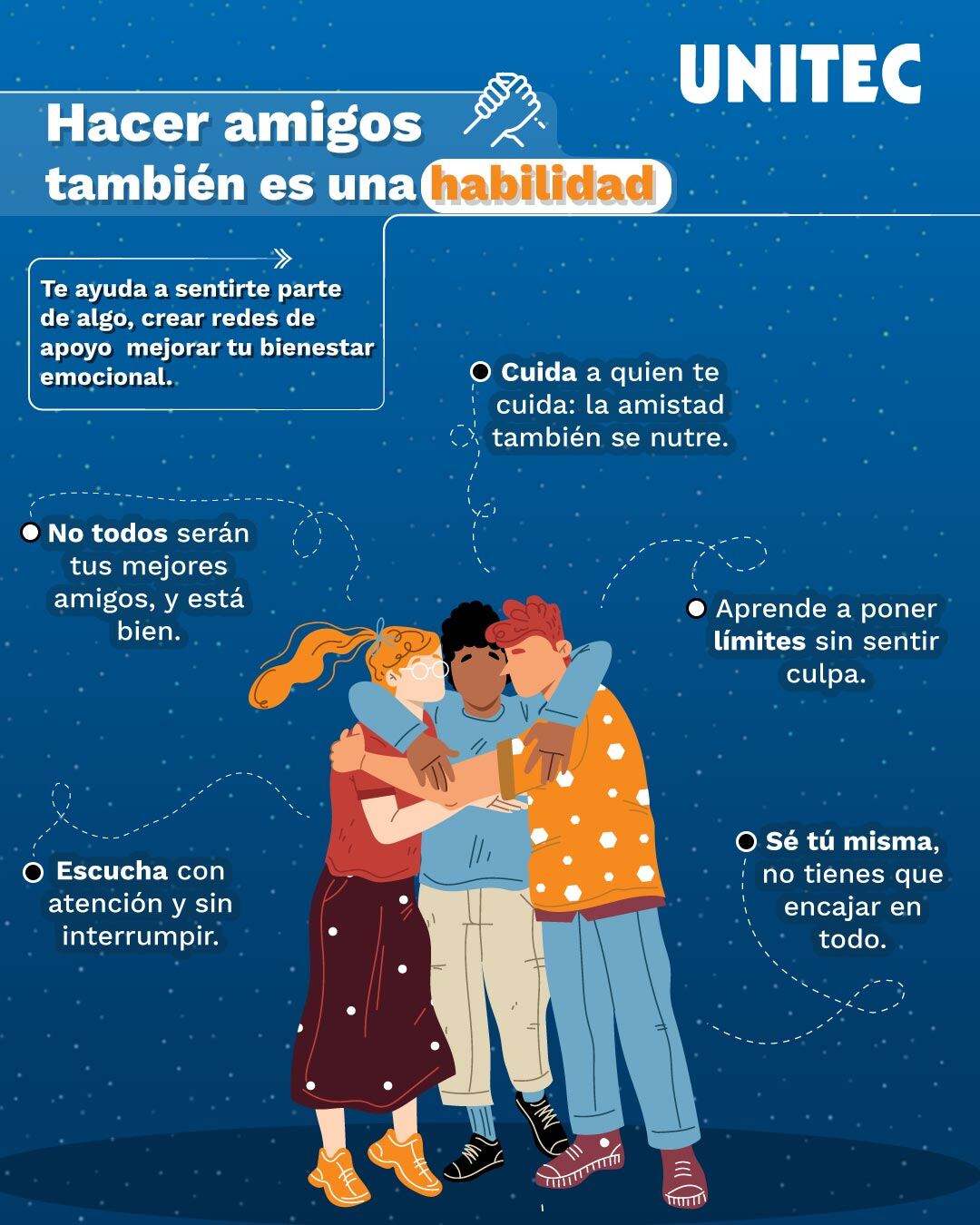 Infografía: hacer amigos también es una habilidad